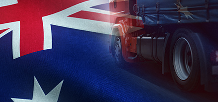 Australian flag truck