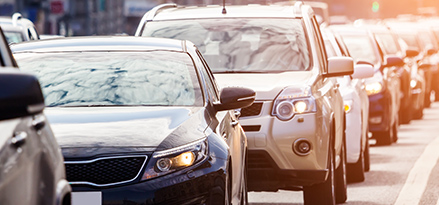 Line of cars