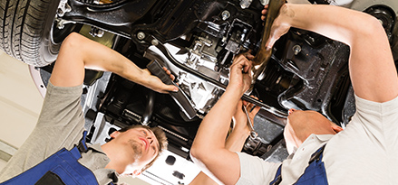 mechanics under car